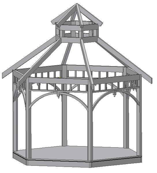 altana sześciokątna otwarta